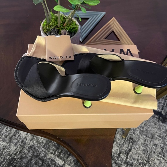 Wandler Sandals Black Satin - Picture 4 of 11